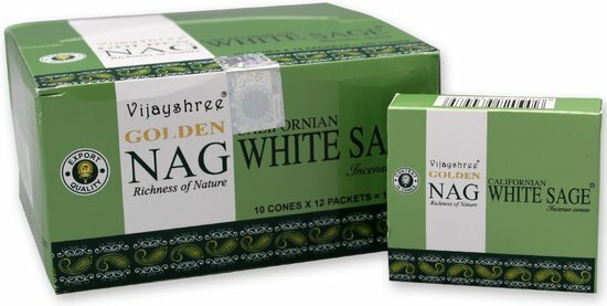 golden nag white sage wierookkegels
