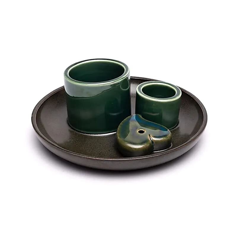 Wierookbrander voor Palo Santo houtje en smudgestick petrol