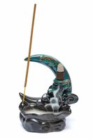 Backflow wierookbrander maan keramiek