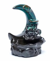 Backflow wierookbrander maan keramiek