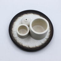 Wierookbrander voor Palo Santo houtje en smudgestick wit grijs