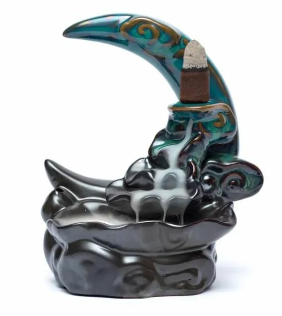 backflow wierookbrander maan keramiek