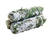 Witte Salie met cedar smudge stick 10 cm Witte Salie met cedar smudge stick 10 cm